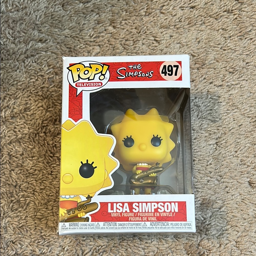 The Simpsons Lisa Simpson with saxophone Funko Pop Figure, some box damage